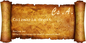 Csizmazia Anett névjegykártya